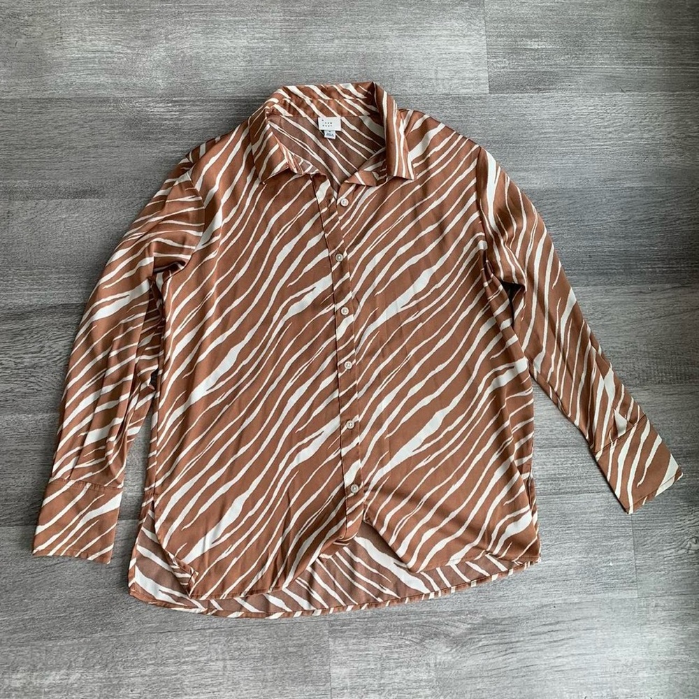 A New Day zebra print Women's multi Blouse - Picture 3 of 4